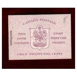 CANADA COMPLETE 1950 BOOKLET KGVI STAMPS