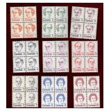 CANADA 73-76 MNH BLKS 4 CARICATURE STAMPS SET