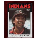 JOE CARTER 86 TOPPS AUTOGRAPHED CARD