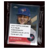 2022 TOPPS CHROME PLAT ANN BLUE JAY TEAM SET