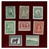 NEWFOUNDLAND 8 DIFFERENT 1897-1937 MH STAMPS