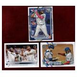 VLADIMIR GUERRERO JR 3 DIFFERENT BASEBALL CARDS