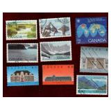 CANADA 9 USED HIGH VALUE STAMPS