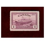 CANADA 1946 MLH $1 FERRY STAMP SCOTT #273