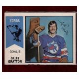 GILLIES GRATTON 74-75 OPC WHA ROOKIE HOCKEY