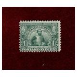 USA 1907 MH 1 CENT JAMESTOWN ISSUE STAMP