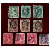 USA 10 1800's USED STAMPS