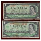 CANADA 1967 $1 BANKNOTES BC-45a & BC-45b-i
