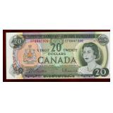 CANADA 1969 $20 BANKNOTE BC-50a  AU-UNC