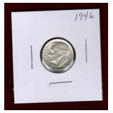USA 1946 SILVER ROOSEVELT DIME