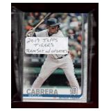 2019 TOPPS DETROIT TIGERS TEAM SET W/ UPDATES SET