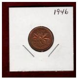 CANADA 1946 PENNY UNC