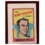 HENRI RICHARD 1971-72 OPC BOOKLET