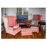 3 Wingback Chairs, 1 Vanity Table Chair, 2 Coffees