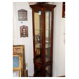 Glass Curio Corner Cabinet and Buffet Table