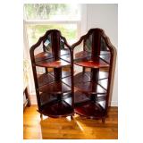 Pair of Corner Mirror Shelves
