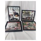 Framed racing pictures