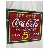 Metal Coca-Cola sign