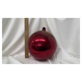 Large Hand Blown Red Mercury Glass Ornament