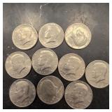 Lot Of Kennedy Half Dollar 1971,1988,1974,1972