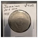 1975 Jamaican 50 Cent Coin