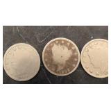 Lot Of 3 V Nickel 1907,1898