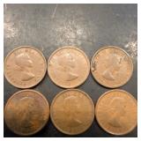Lot Of Older Canadian Pennies