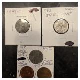 Lot Of 1943 Pennies Steel,Wheat
