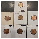 Lot Of Pennies 1969,1960,1973,1962,