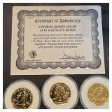 24 Karat Gold- Plated Statehood Quarter Set