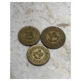Lot Of 3 Tunisian 20 millimes Coins
