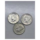 Lot Of 3 Kennedy Half Dollars 1967 1965