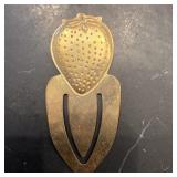 Brass Strawberry Book Marker