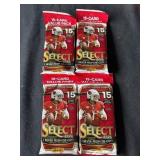 4-Panini Select Packages of Football cards