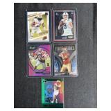 5- NFL Cards, Alvin Kamara, Jacob Eason, Kylin