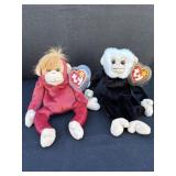 2/ 1999 TY Beanie baby Monkeys
