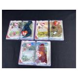 3/ 2000 TY Beanie baby/ dinosaur trio set