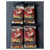 4-Panini Select Hanger packs of Football Cards