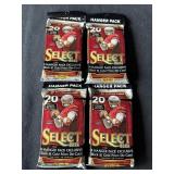 4-Panini Select Hanger Packs of Football cards