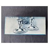 NIB Pilgrim Silver Plated Candle Holders