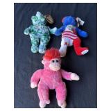 TY Charmer the Monkey/ Namath#12 Bear/American