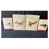 4-Hallmark Keepsake Airplane Ornaments