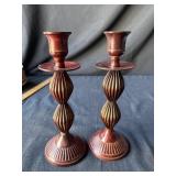 Set of two matching candle holders