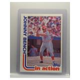 Johnny Bench 1982 Topps In Action