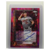 Coby Mayo 2025 Topps Chrome Rookie Auto Magenta...