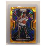 Jaden McDaniels 2021 Prizm Orange Ice Rookie