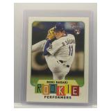 Roki Sasaki 2025 Topps Heritage Rookie Preformers