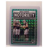Brock Bowers 2025 Mosaic Notoriety Green Reactive