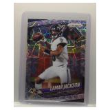 Lamar Jackson 2025 Prizm Velocity
