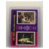 Mickey Mantle / Hank Aaron 1975 Topps '57 MVPs